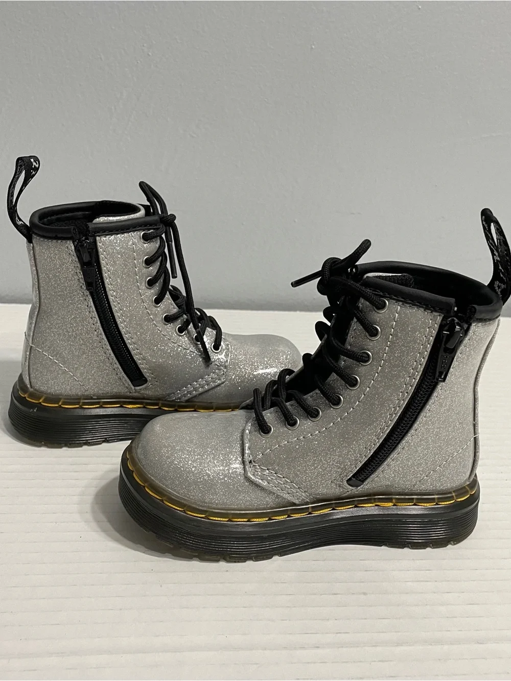 Dr. Martens sparkly silver